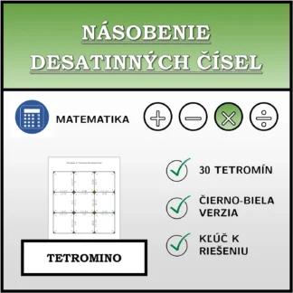 Tetromino: Násobenie desatinných čísel
