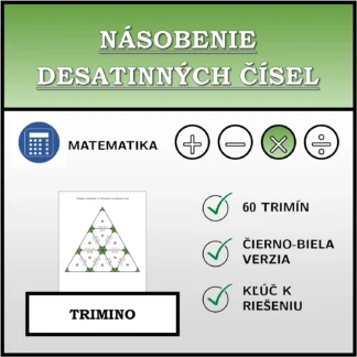 Trimino: Násobenie desatinných čísel
