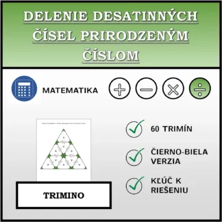 Trimino: Delenie desatinných čísel prirodzeným číslom