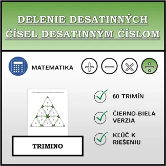 Trimino: Delenie desatinných čísel desatinným číslom