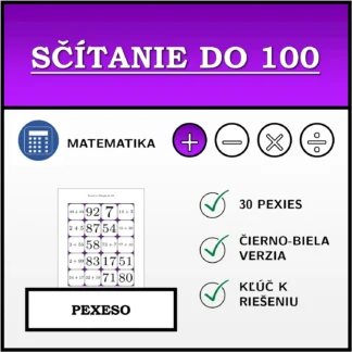 Pexeso: Sčítanie do 100