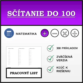 Pracovný list: Sčítanie do 100