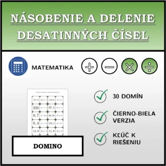 Domino: Násobenie a delenie desatinných čísel
