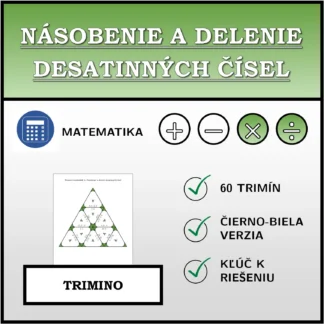 Trimino: Násobenie a delenie desatinných čísel
