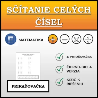 Priraďovačka: Sčítanie celých čísel