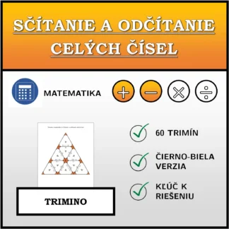 Trimino: Sčítanie a odčítanie celých čísel