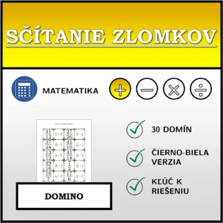 Domino: Sčítanie zlomkov