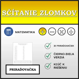 Priraďovačka: Sčítanie zlomkov