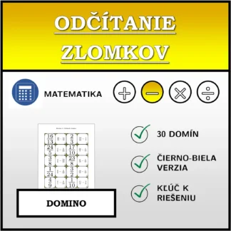 Domino: Odčítanie zlomkov