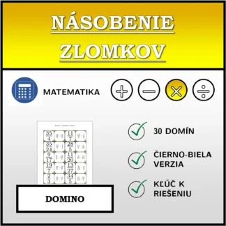 Domino: Násobenie zlomkov