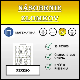 Pexeso: Násobenie zlomkov