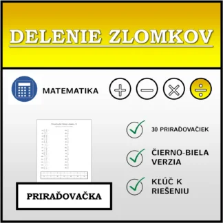 Priraďovačka: Delenie zlomkov