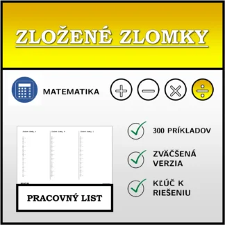 Pracovný list: Zložené zlomky