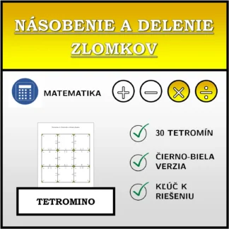 Tetromino: Násobenie a delenie zlomkov