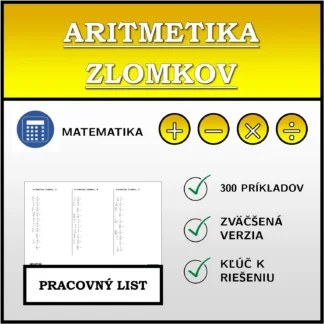 Pracovný list: Aritmetika zlomkov