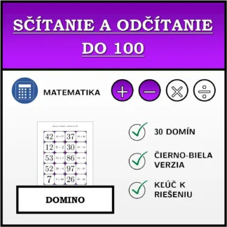 Domino: Sčítanie a odčítanie do 100