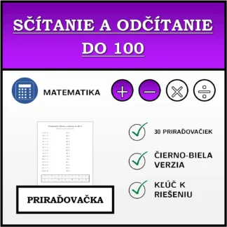 Priraďovačka: Sčítanie a odčítanie do 100