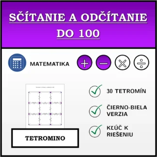 Tetromino: Sčítanie a odčítanie do 100