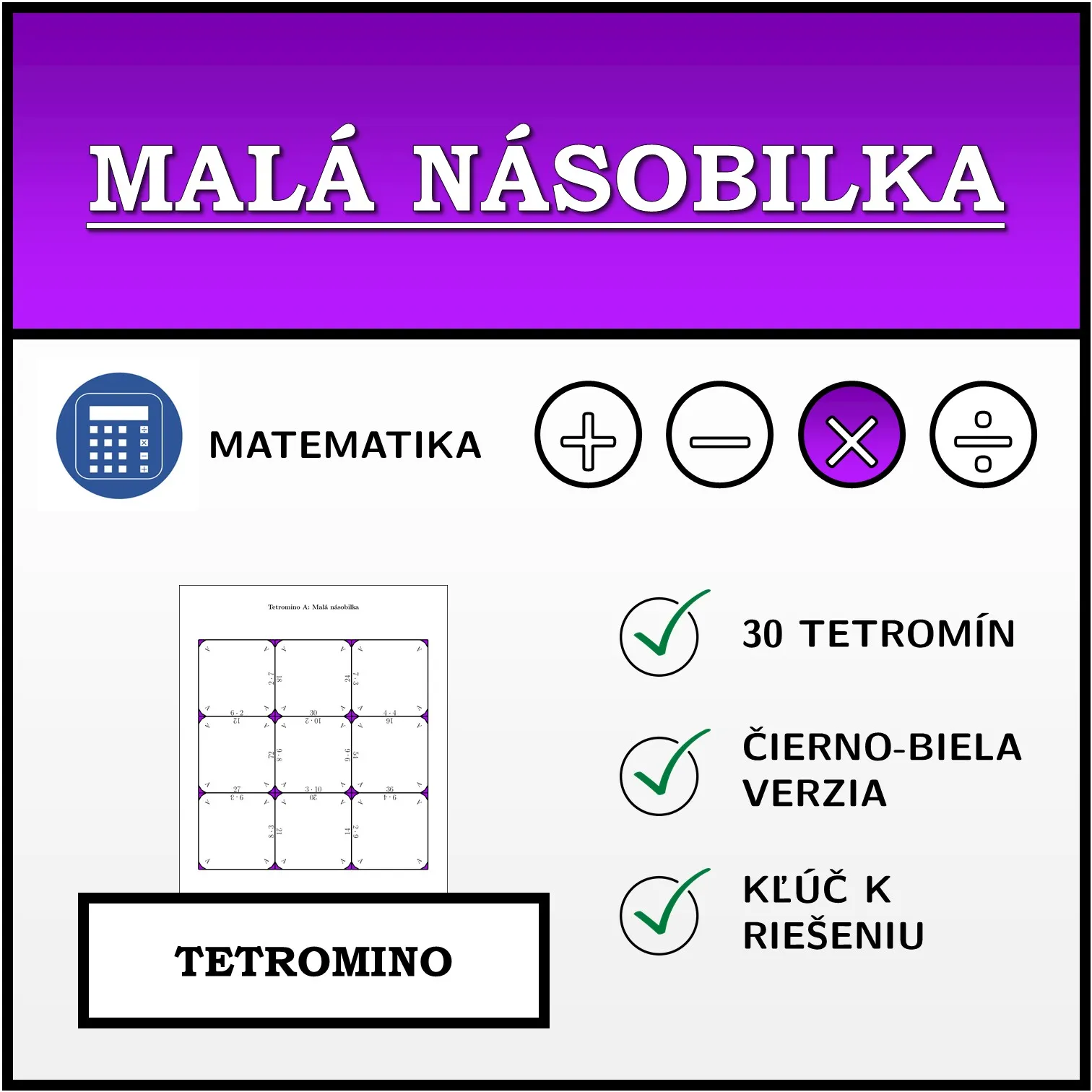 Tetromino: Malá násobilka
