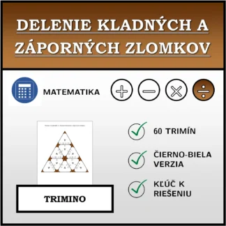 Trimino: Delenie kladných a záporných zlomkov