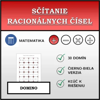Domino: Sčítanie racionálnych čísel