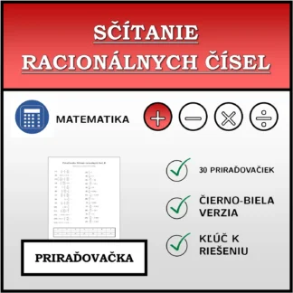 Priraďovačka: Sčítanie racionálnych čísel