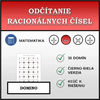 Domino: Odčítanie racionálnych čísel