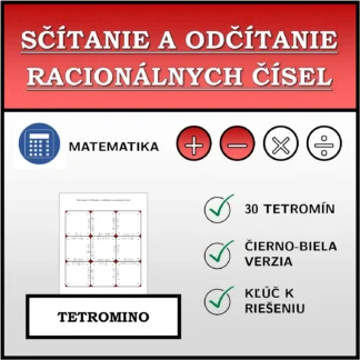 Tetromino: Sčítanie a odčítanie racionálnych čísel