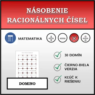 Domino: Násobenie racionálnych čísel