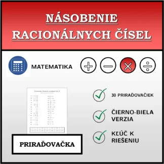 Priraďovačka: Násobenie racionálnych čísel
