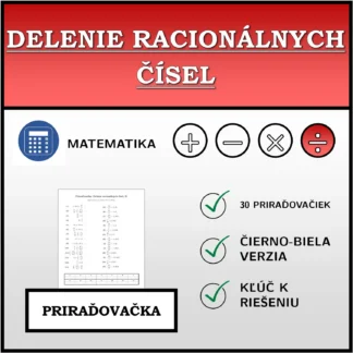 Priraďovačka: Delenie racionálnych čísel