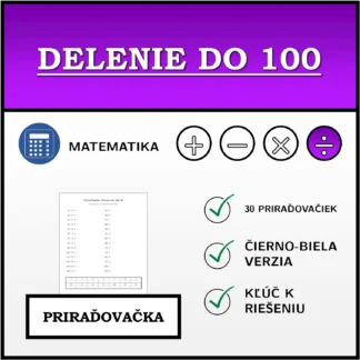 Priraďovačka: Delenie do 100