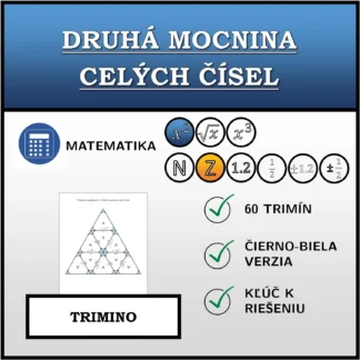 Trimino: Druhá mocnina celých čísel