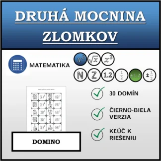 Domino: Druhá mocnina zlomkov