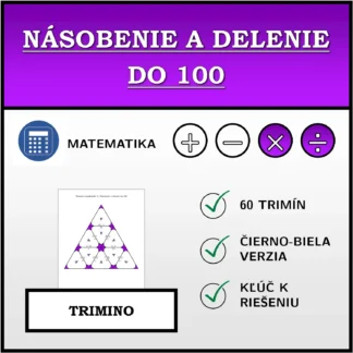 Trimino: Násobenie a delenie do 100