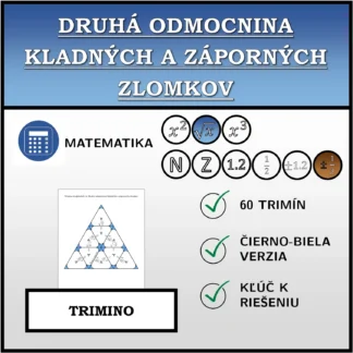 Trimino: Druhá odmocnina kladných a záporných zlomkov