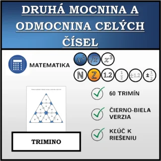 Trimino: Druhá mocnina a odmocnina celých čísel